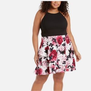Speechless by Macy’s Floral Contrast Dress, Size 18